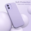 image:imageJETech Silicone Case for iPhone 12 mini Black  Silky Soft Touch Shockproof Protection Scratch Resistant Microfiber LiningPurple