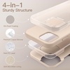 image:imageJETech Silicone Case for iPhone 1212 Pro Black  Silky Soft Touch Shockproof Protection Scratch Resistant Microfiber LiningBeige