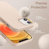 image:imageJETech Silicone Case for iPhone 1212 Pro Black  Silky Soft Touch Shockproof Protection Scratch Resistant Microfiber LiningBeige