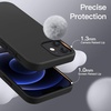 image:imageJETech Silicone Case for iPhone 1212 Pro Black  Silky Soft Touch Shockproof Protection Scratch Resistant Microfiber LiningBlack
