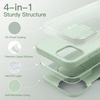 image:imageJETech Silicone Case for iPhone 1212 Pro Black  Silky Soft Touch Shockproof Protection Scratch Resistant Microfiber LiningLight Green