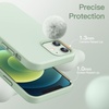 image:imageJETech Silicone Case for iPhone 1212 Pro Black  Silky Soft Touch Shockproof Protection Scratch Resistant Microfiber LiningLight Green