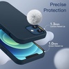 image:imageJETech Silicone Case for iPhone 1212 Pro Black  Silky Soft Touch Shockproof Protection Scratch Resistant Microfiber LiningNavy