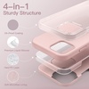 image:imageJETech Silicone Case for iPhone 1212 Pro Black  Silky Soft Touch Shockproof Protection Scratch Resistant Microfiber LiningPink