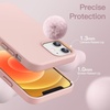image:imageJETech Silicone Case for iPhone 1212 Pro Black  Silky Soft Touch Shockproof Protection Scratch Resistant Microfiber LiningPink