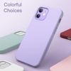 image:imageJETech Silicone Case for iPhone 1212 Pro Black  Silky Soft Touch Shockproof Protection Scratch Resistant Microfiber LiningPurple