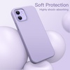 image:imageJETech Silicone Case for iPhone 1212 Pro Black  Silky Soft Touch Shockproof Protection Scratch Resistant Microfiber LiningPurple