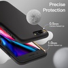 image:imageJETech Silicone Case for iPhone 8 Plus7 Plus Black  Silky Soft Touch Shockproof Protection Scratch Resistant Microfiber LiningBlack