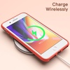 image:imageJETech Silicone Case for iPhone 8 Plus7 Plus Black  Silky Soft Touch Shockproof Protection Scratch Resistant Microfiber LiningSpicy Orange