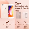 image:imageJETech Silicone Case for iPhone 8 Plus7 Plus Black  Silky Soft Touch Shockproof Protection Scratch Resistant Microfiber LiningSpicy Orange
