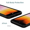 image:imageJETech Silicone Case for iPhone SE 32 20222020 Black  Silky Soft Touch Shockproof Protection Scratch Resistant Microfiber LiningBlack