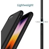 image:imageJETech Silicone Case for iPhone SE 32 20222020 Black  Silky Soft Touch Shockproof Protection Scratch Resistant Microfiber LiningBlack