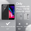 image:imageJETech Silicone Case for iPhone SE 32 iPhone 87 Black  Silky Soft Touch Shockproof Protection Scratch Resistant Microfiber LiningBlack