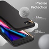 image:imageJETech Silicone Case for iPhone SE 32 iPhone 87 Black  Silky Soft Touch Shockproof Protection Scratch Resistant Microfiber LiningBlack