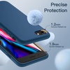 image:imageJETech Silicone Case for iPhone SE 32 iPhone 87 Black  Silky Soft Touch Shockproof Protection Scratch Resistant Microfiber LiningCobalt Blue