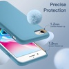 image:imageJETech Silicone Case for iPhone SE 32 iPhone 87 Black  Silky Soft Touch Shockproof Protection Scratch Resistant Microfiber LiningCornflower