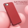 image:imageJETech Silicone Case for iPhone SE 32 iPhone 87 Black  Silky Soft Touch Shockproof Protection Scratch Resistant Microfiber LiningRed