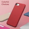 image:imageJETech Silicone Case for iPhone SE 32 iPhone 87 Black  Silky Soft Touch Shockproof Protection Scratch Resistant Microfiber LiningRed