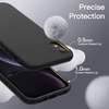 image:imageJETech Silicone Case for iPhone XR Black  Silky Soft Touch Shockproof Protection Scratch Resistant Microfiber LiningBlack