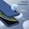 image:imageJETech Silicone Case for iPhone Xs and iPhone X Black  Silky Soft Touch Shockproof Protection Scratch Resistant Microfiber LiningBlue Cobalt