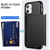 image:imageJETech Wallet Case for iPhone 1212 Pro Black  Hidden Sliding Card Slot DualLayer Shockproof Protection Card HolderBlack