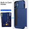 image:imageJETech Wallet Case for iPhone 1212 Pro Black  Hidden Sliding Card Slot DualLayer Shockproof Protection Card HolderBlue