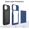 image:imageJETech Wallet Case for iPhone 1212 Pro Black  Hidden Sliding Card Slot DualLayer Shockproof Protection Card HolderBlue