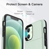 image:imageJETech Wallet Case for iPhone 1212 Pro Black  Hidden Sliding Card Slot DualLayer Shockproof Protection Card HolderGreen