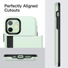 image:imageJETech Wallet Case for iPhone 1212 Pro Black  Hidden Sliding Card Slot DualLayer Shockproof Protection Card HolderGreen