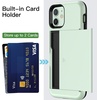 image:imageJETech Wallet Case for iPhone 1212 Pro Black  Hidden Sliding Card Slot DualLayer Shockproof Protection Card HolderGreen