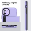 image:imageJETech Wallet Case for iPhone 1212 Pro Black  Hidden Sliding Card Slot DualLayer Shockproof Protection Card HolderPurple