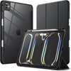 image:imageJETech Case for iPad Pro 11 M5M4 Black  Cover for 20252024 Model Clear Transparent Back Pencil Holder Slim Shockproof Protection TriFold Stand Auto WakeSleepBlack