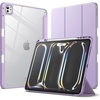 image:imageJETech Case for iPad Pro 13 M5M4 20252024 Black  Cover Clear Transparent Back Pencil Holder Slim Shockproof Protection TriFold Stand Auto WakeSleepPurple