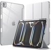 image:imageJETech Case for iPad Pro 13 M5M4 20252024 Black  Cover Clear Transparent Back Pencil Holder Slim Shockproof Protection TriFold Stand Auto WakeSleepSilver