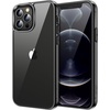 image:imageJETech Case for iPhone 12 Pro Max AntiYellowing Clear  Shockproof Protection Scratch Resistant Hard PC Back Durable Transparent TPU BumperBlack