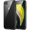 image:imageJETech Case for iPhone SE 32 iPhone 87 AntiYellowing Clear  Shockproof Protection Scratch Resistant Hard PC Back Durable Transparent TPU BumperBlack