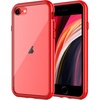 image:imageJETech Case for iPhone SE 32 iPhone 87 AntiYellowing Clear  Shockproof Protection Scratch Resistant Hard PC Back Durable Transparent TPU BumperRed