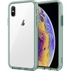 image:imageJETech Case for iPhone Xs and iPhone X AntiYellowing Clear  Shockproof Protection Scratch Resistant Hard PC Back Durable Transparent TPU BumperMidnight Green