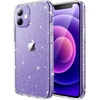 image:imageJETech Glitter Case for iPhone 1212 Pro Clear  Sparkly Glitter Design Shockproof Protection Clear Back Stylish LookClear