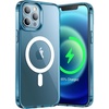 image:imageJETech Magnetic Case for iPhone 12 Pro Max Clear  Compatible with MagSafe Shockproof Phone Bumper Cover Scratch Resistant Clear BackNavy
