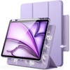 image:imageJETech Magnetic Detachable Case for iPad Air 13 M4M3M2 Black  For 202620252024 Model Rotating Cover Pencil Holder PortraitLandscape Stand Raised Screen View Auto WakeSleepPurple
