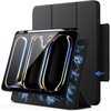 image:imageJETech Magnetic Detachable Case for iPad Pro 11 M5M4 Black  For 20252024 Model Rotating Cover PortraitLandscape Stand Raised Screen View Auto WakeSleepBlack