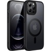 image:imageJETech Magnetic Matte Case for iPhone 12 Pro Max Black  Compatible with MagSafe Translucent Matte Back Slim Shockproof ProtectionBlack