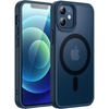 image:imageJETech Magnetic Matte Case for iPhone 12 mini Black  Compatible with MagSafe Translucent Matte Back Slim Shockproof ProtectionBlue