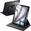 image:imageJETech Rotating Case for iPad Air 13 M4M3M2 Purple  Cover for 202620252024 Model 360 Rotation Stand Clear Back Design Auto WakeSleep Pencil Holder Full ProtectionBlack