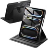 image:imageJETech Rotating Case for iPad Pro 13 M5M4 20252024 Black  Cover 360 Rotation Stand Clear Back Design Auto WakeSleep Pencil Holder Full ProtectionBlack