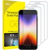 image:imageJETech Screen Protector for iPhone SE 3 2022 3Pack  HD Clear Tempered Glass Film AntiScratch Glass