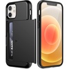 image:imageJETech Wallet Case for iPhone 1212 Pro Black  Hidden Sliding Card Slot DualLayer Shockproof Protection Card HolderBlack