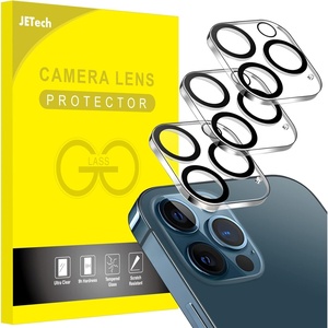 image:imageJETech Camera Lens Protector for iPhone 1112 mini 3Pack  9H Tempered Glass HD Clear AntiScratch Protection Night Shot Compatible CaseFriendlyiPhone 12 Pro Max