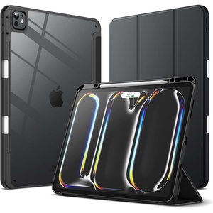 image:imageJETech Case for iPad Pro 13 M5M4 20252024 Black  Cover Clear Transparent Back Pencil Holder Slim Shockproof Protection TriFold Stand Auto WakeSleepBlack
